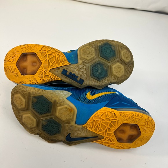 Nike Lebron XII 12 Low Entourage Men's 724557-484 Blue Gold Size 10.5 Basketball - Picture 6 of 16